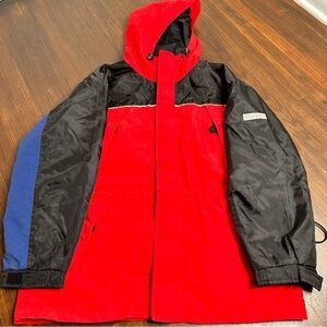 Vintage Field Gear Men's Jacket Size‎ Large Coat Long Sleeve Red, Black Full Zip